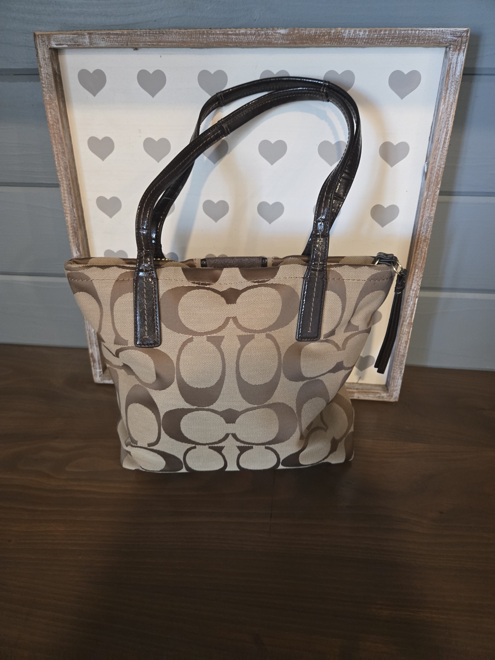 Coach Signature Canvas Tote Bag in Brown - Picture 12 of 12